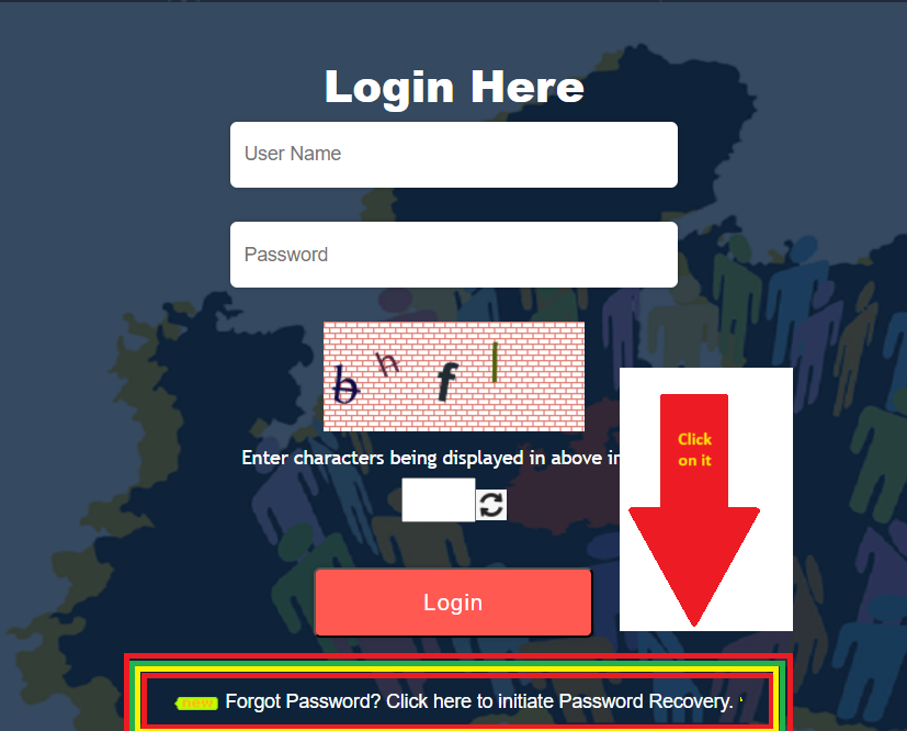 Samagra Password reset